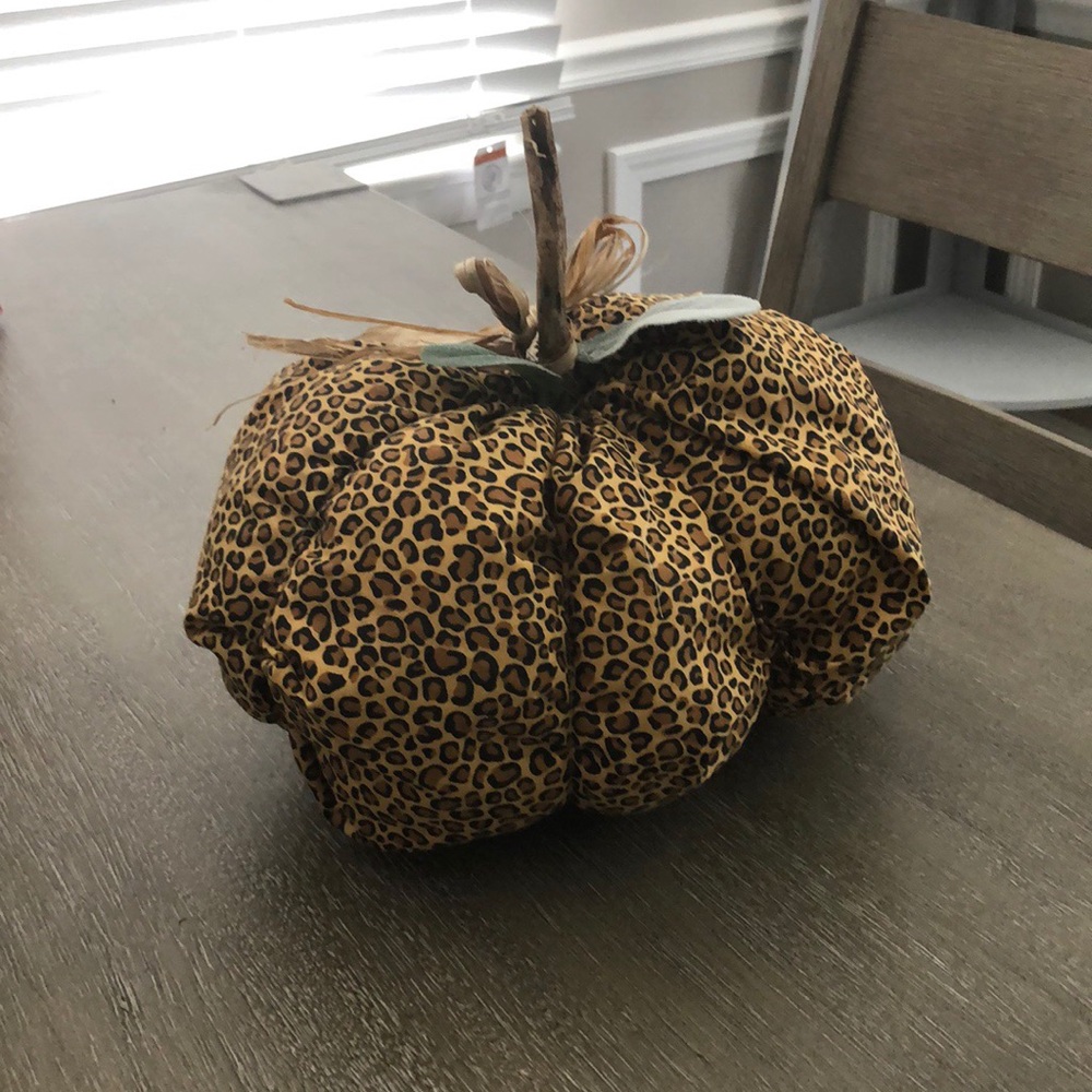 Leopard fabric pumpkin